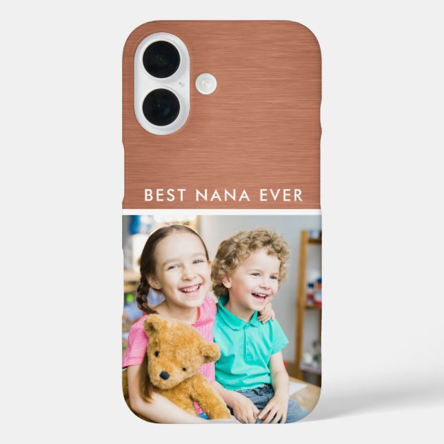 Best Nana Ever Grandma Grandkids Photo Copper  Case-Mate iPhone Case (Back)