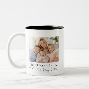 Best Nana Ever Grandparent Gift Photo Two-Tone Coffee Mug