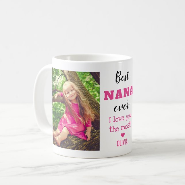 Best Nana Ever Love You Most Grandkid 2 Photo  Coffee Mug (Front Left)