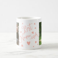 Best nana ever pastel pink hearts 2 photos collage