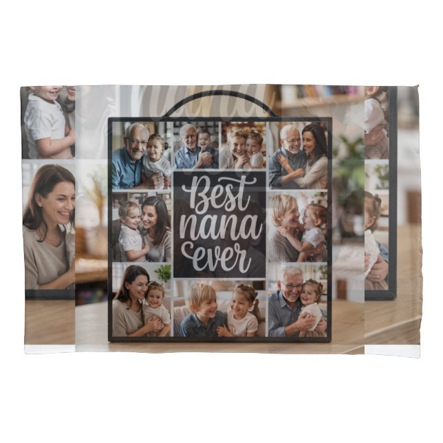 Best Nana Ever Personalised Photo Pillowcase – Cus (Front)
