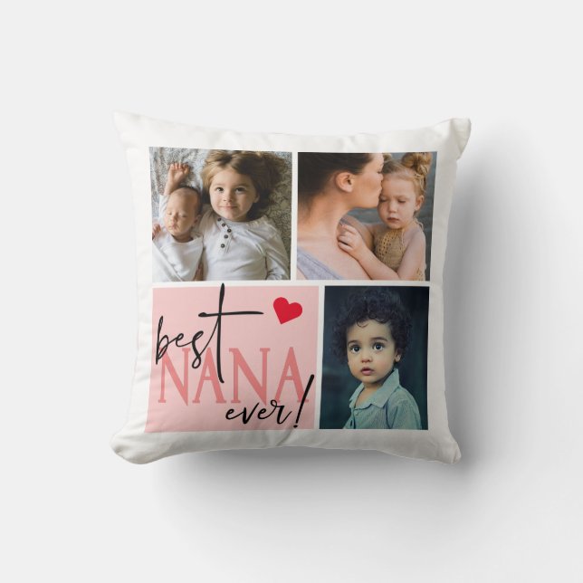Best Nana Ever Photo Collage Cushion (Front)
