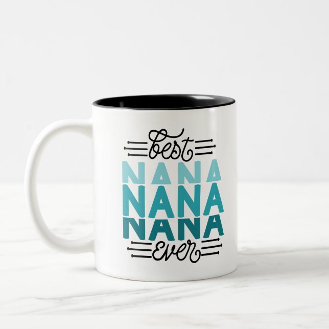 Best Nana Ever Two-Tone Coffee Mug (Left)