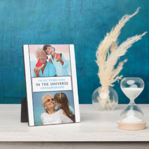 Best Nana in the Universe - Personalised Two Photo Plaque