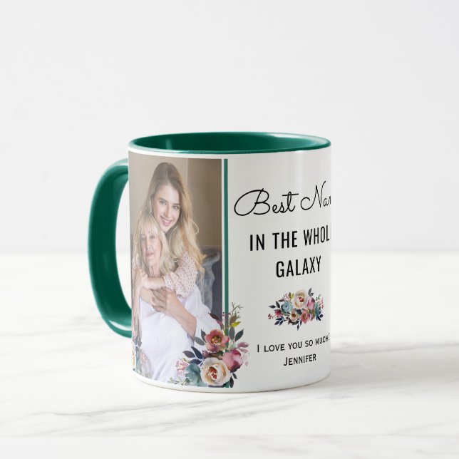Best Nana in the Whole Galaxy Grandma Gift Photo Mug (Front Left)