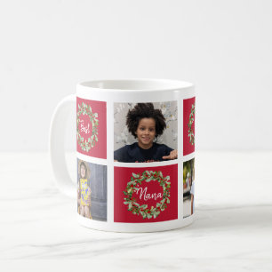 Best Nana Photo Collage Christmas Coffee Mug