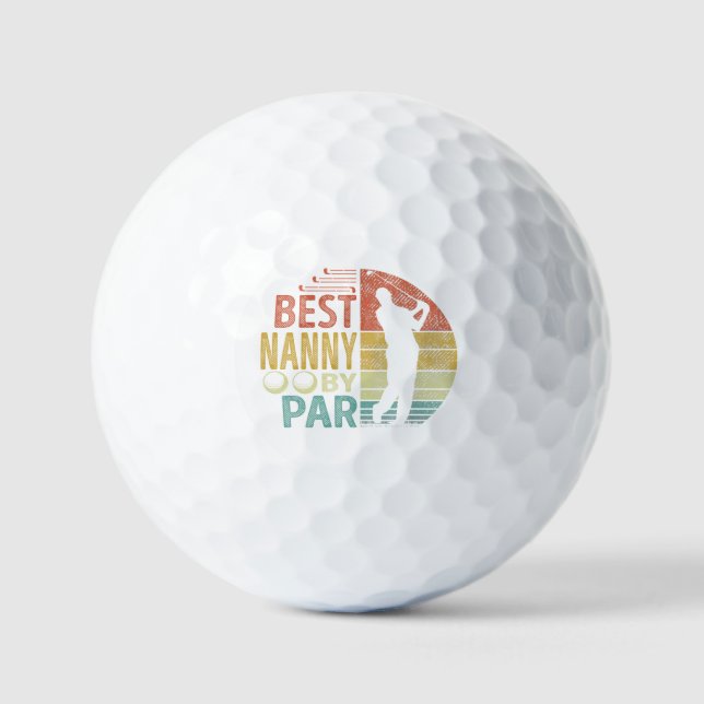 Best NANNY By Par Golf Golfer Golf Balls (Front)