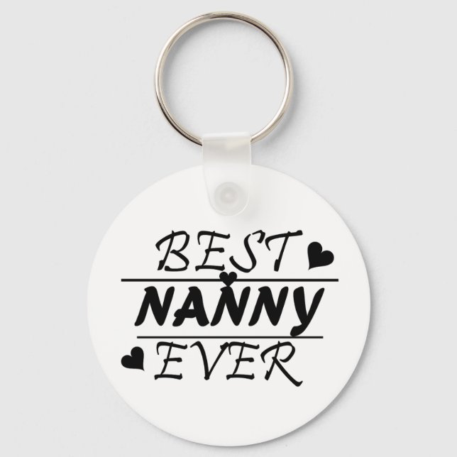 Best Nanny Ever Key Ring (Front)