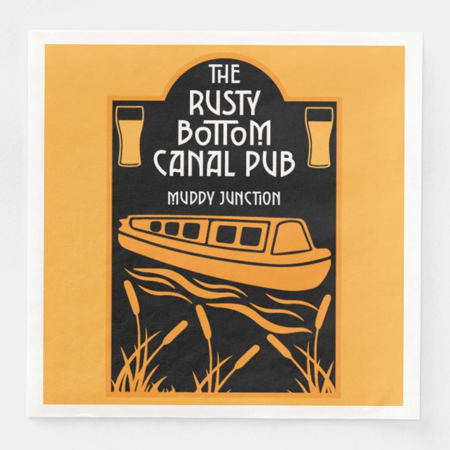 Best Narrowboat Pubs   Napkin (Front)