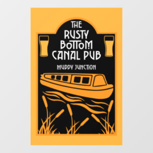 Best Narrowboat Pubs Window Cling