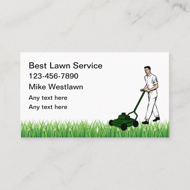 Best Neighbourhood Lawn Service Business Card (Front)