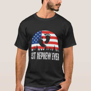 Best Nephew Ever US Flag T-Shirt