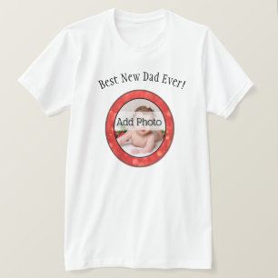 Best New dad Father Family Photo Christmas Frame T-Shirt