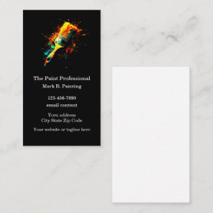 Best New House Painter Business Cards Template