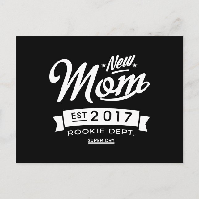 Best New Mum 2017 Dark Postcard (Front)