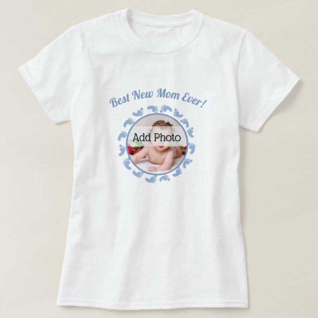 Best New Mum/Mother Family Photo baby boy T-Shirt (Design Front)