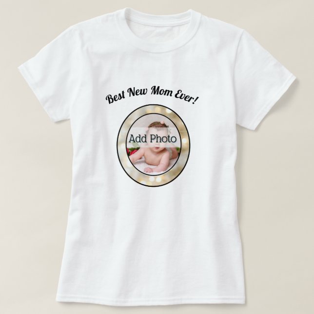 Best New Mum/Mother Family Photo Frame T-Shirt (Design Front)
