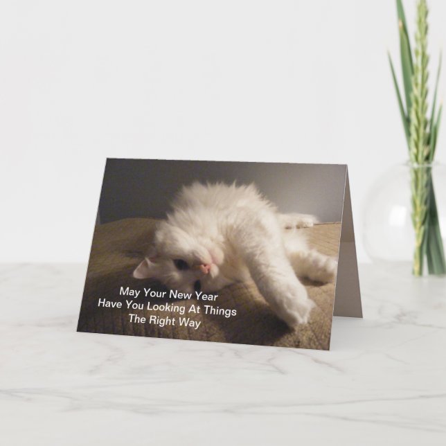 Best New Year Cat Card (Front)