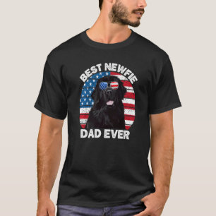 Best Newfie Dad Ever 4th Of July Newfoundland Dog  T-Shirt