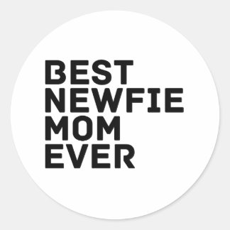 Best Newfie Mum Ever - Newfoundland Dog Classic Round Sticker