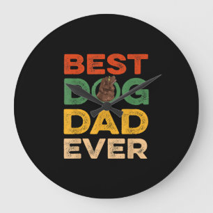 Best newfoundland dog dad ever gifts large clock