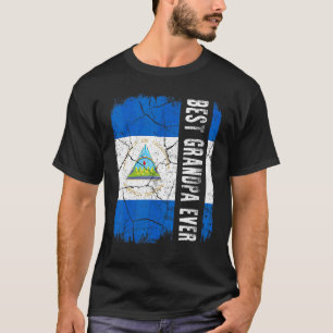 Best Nicaraguan Grandpa Ever Nicaragua Flag Father T-Shirt