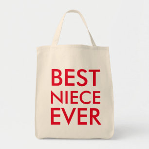 Best Niece Ever Modern Elegant Minimalist Tote Bag
