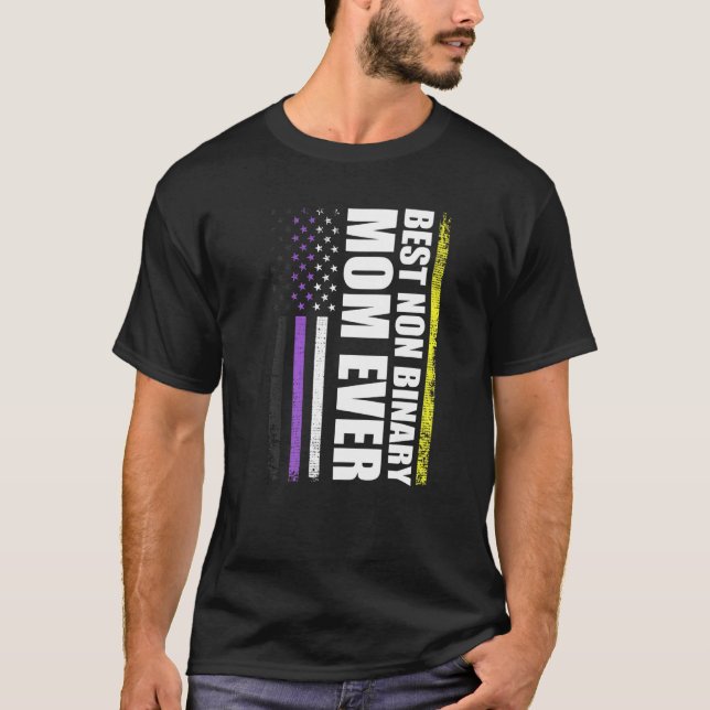 Best Non Binary Mum Ever Lgbt Gay Pride   T-Shirt (Front)