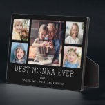 Best Nonna Ever 5-Photo Collage Keepsake Custom Plaque<br><div class="desc">Simple and clean design lets your family photos shine on this Best Nonna Ever plaque. A large photograph in the centre with two smaller photos on either side let you insert your own photos easily. Best Nonna Ever is written in a large modern font. Two lines below let you complete...</div>