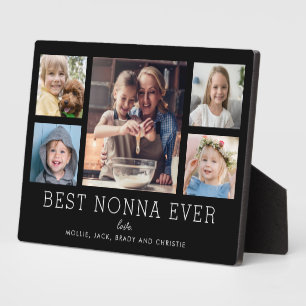 Best Nonna Ever 5-Photo Collage Keepsake Custom Plaque