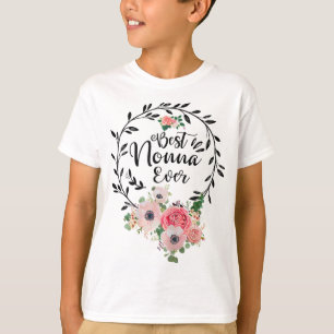 Best Nonna Ever Floral Decoration Grandma T-Shirt