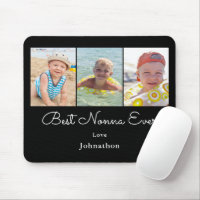 Best Nonna Grandma Photo Collage Mousepad