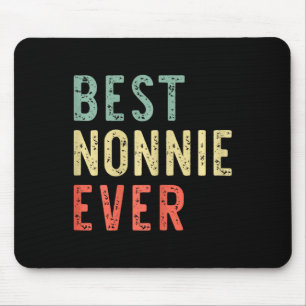 Best Nonnie Ever Family Funny Vintage Retro Mouse Mat