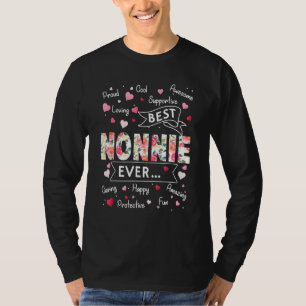 Best Nonnie Ever First Time Grandma Mothers Day T-Shirt