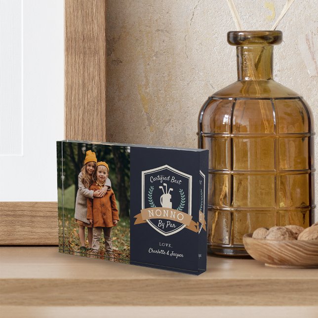 Best Nonno By Par | Golf Grandpa Photo Block (Creator Uploaded)