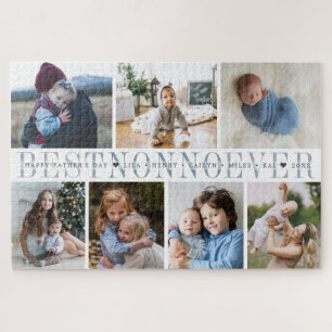 Best Nonno Ever   Grandchildren Photo Collage Jigsaw Puzzle