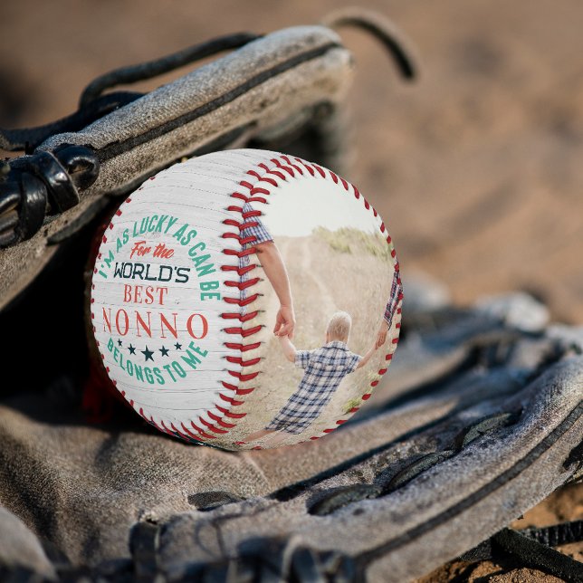 Best Nonno | Personalised Family Photos Baseball (Creator Uploaded)