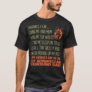 Best Norwegian Elkhound Father's Day Gift T-Shirt