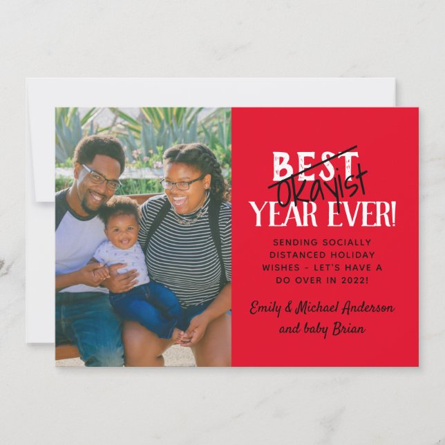 Best (NOT) Okayist Year Ever 2021 Holidays PHOTO Holiday Card (Front)