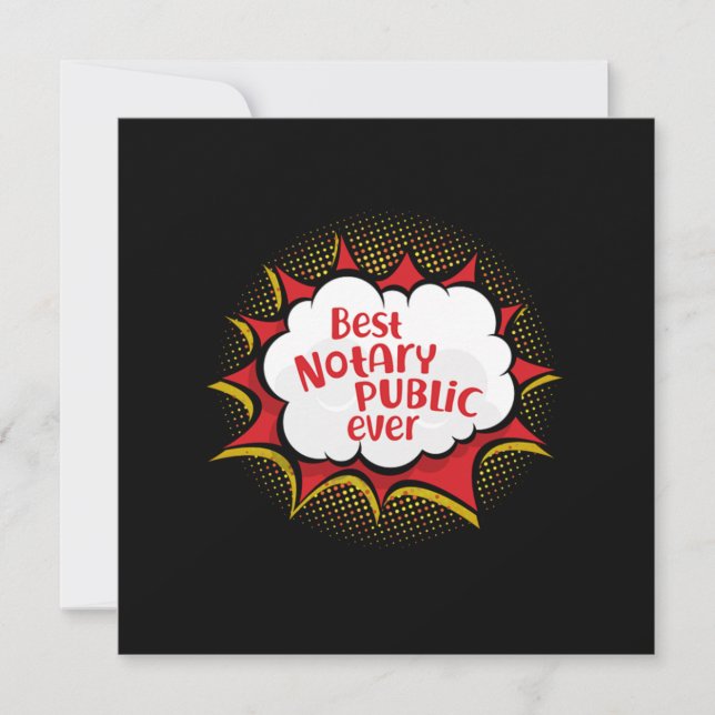 Best Notary Public Ever Notary Lawyer Attorney Gif Invitation (Front)