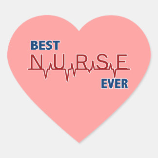 Best Nurse Ever Heart Sticker
