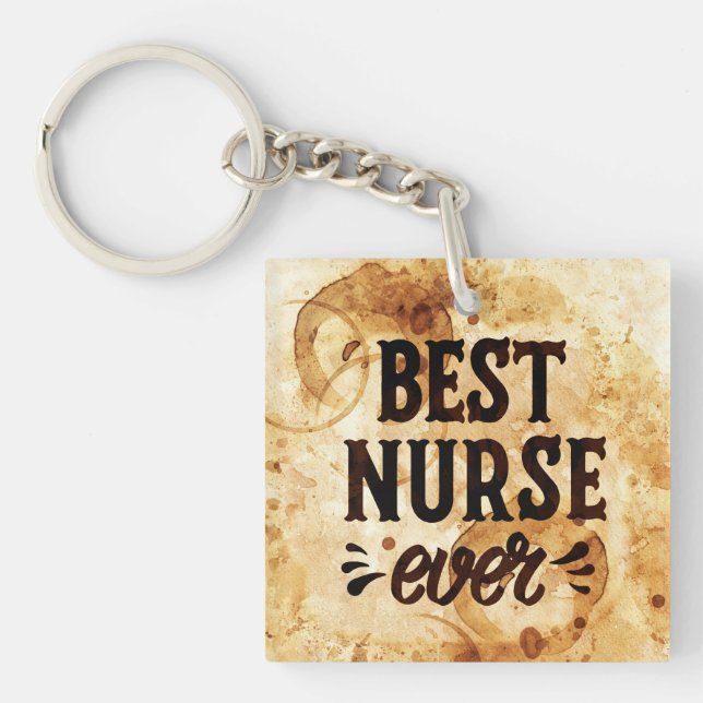 Best Nurse Ever Key Ring (Front)