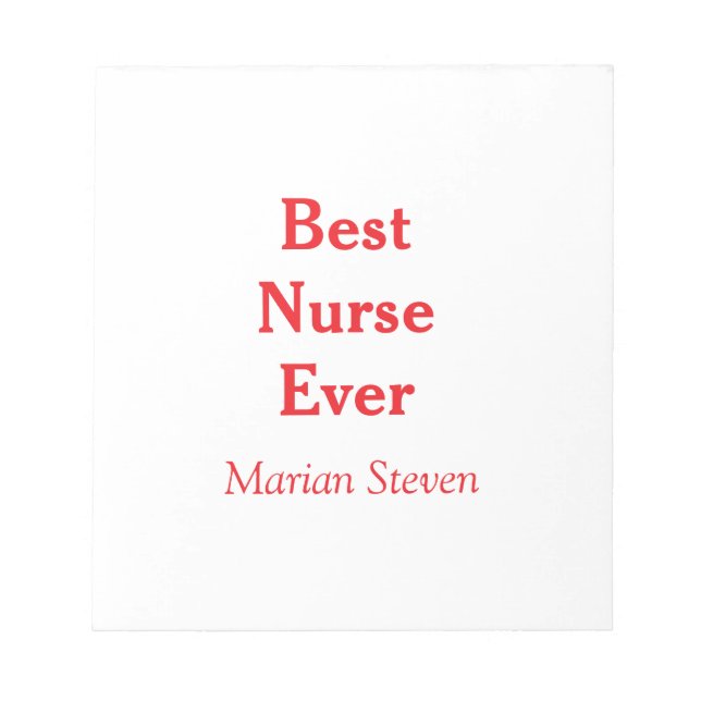Best nurse ever medical professional paramedical d notepad (Front)
