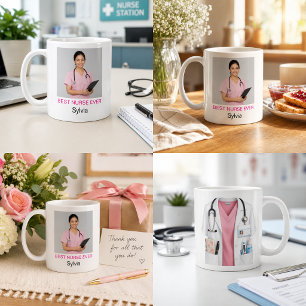 Best Nurse Ever Personalised Photo Coffee Mug