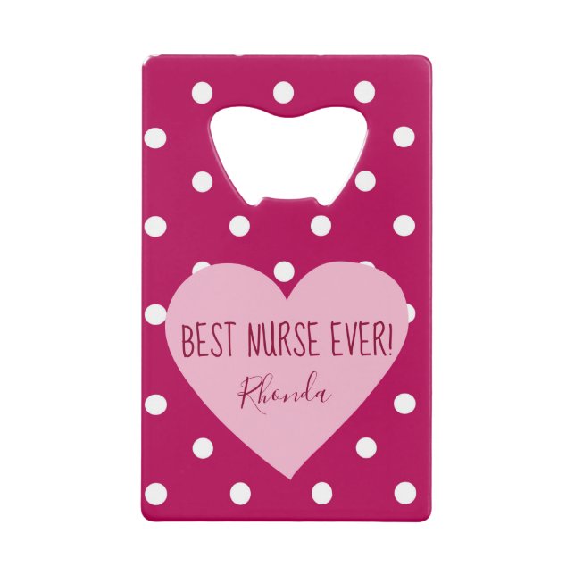 Best Nurse Ever Pink Polka Dots (Front)