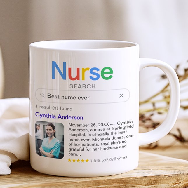 Best Nurse Ever Search Result Photo & Message Coffee Mug (Creator Uploaded)