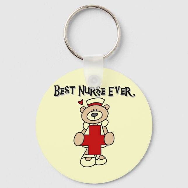 Best Nurse Ever T-shirts and Gifts Key Ring (Front)