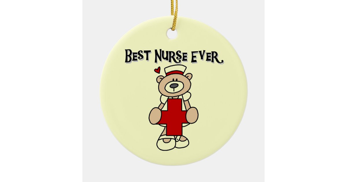 Best Nurse Ever Tshirts And Gifts Christmas Ornament Zazzlecouk