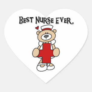 Best Nurse Ever Tshirts and Gifts Heart Sticker