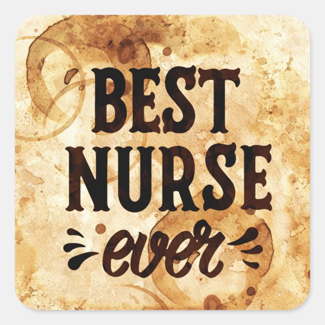 Best Nurse Square Sticker (Front)